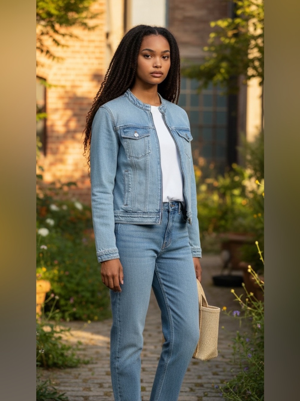 Highway Jeans Light Blue Denim Zip Jacket